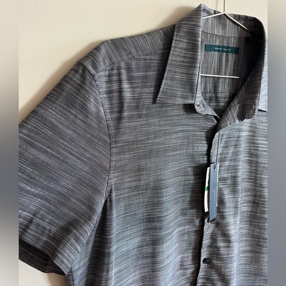 Perry Ellis  Short-Sleeve Button-Up Shirt in Slate BNWT - Picture 3 of 7
